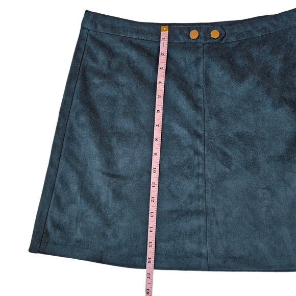 Primark Faux Sued Mini Skirt, US Size 10, Dark Teal - Picture 10 of 10